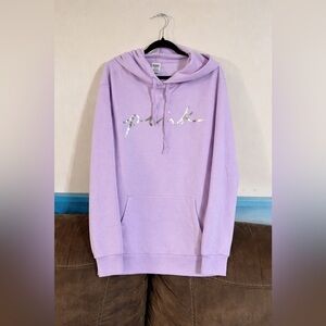 New Pink Victoria Secret Purple Hoodie Size Large